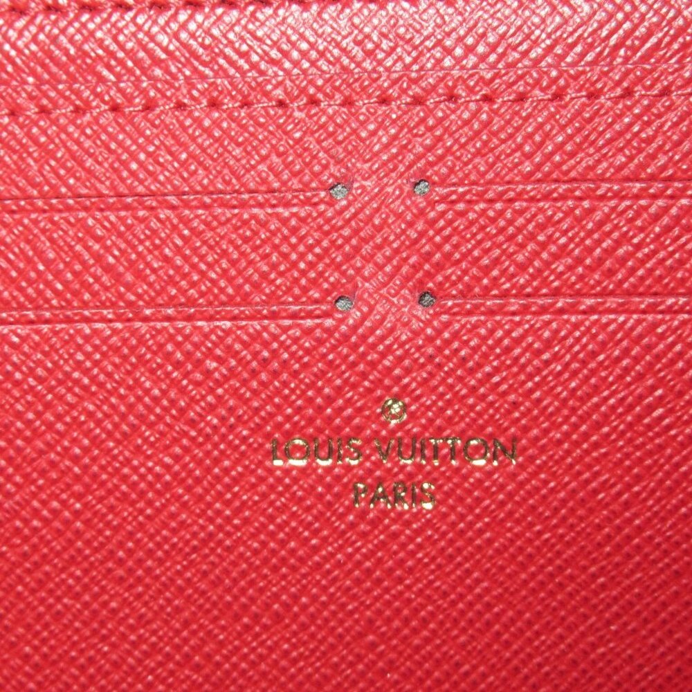 AUTHENTIC Louis Vuitton Damier Red Clemence Zippy Wallet Clutch Bag - Picture 11 of 16